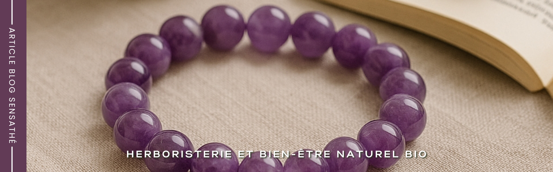 Bracelet améthyste contre le stress - Herboristerie Sensathé